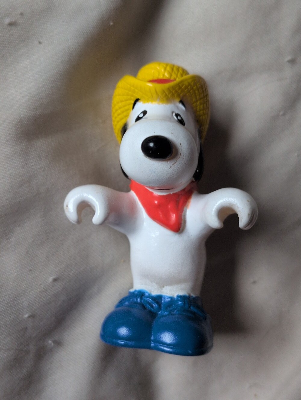 Vintage Cowboy Farmer Snoopy Peanuts Figure 1966